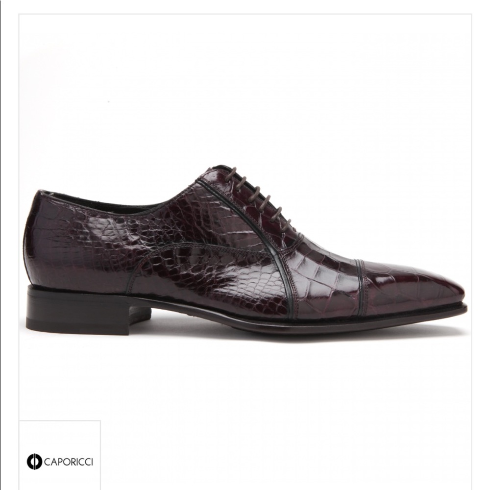 Caporicci 201 Genuine Alligator Shoes Bordo (Burgundy)